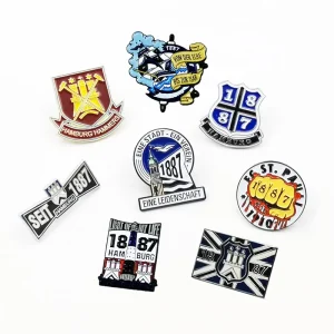 Badge Manufacturer Professional Custom Logo Metal Badge Fashion Clothes Brooch Hat Pin Soft Hard Enamel Suit Lapel Pin