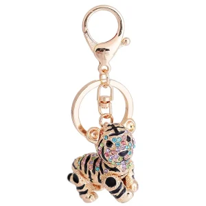 Bag Car Charms Pendants New Luxury 3D Animal Diamond Metal Key Chain for Handbag Wallet (KC253C)