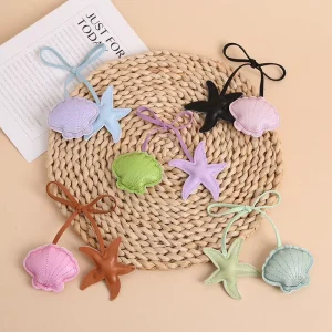 Bag Charm Leather Starfish Sea Shell Key Chain Mini Sea Shells Decoration Purse Handbag Charms Accessories Fine Pendants Charms
