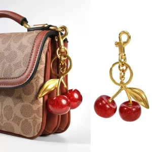 Bag Charms Luxury Cherry Keychain Bag Charm Fine Jewelry Cherry Jewelry Cases Promotional Business Gifts