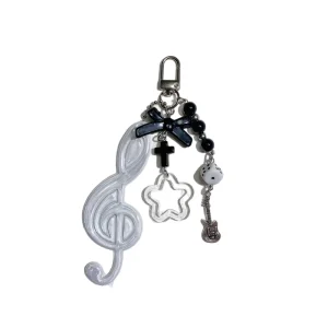 Band style Sweet Cute Note Keychains Bags Backpacks Creative Handmade Hanging Ornaments