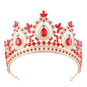 Baroque Bridal Tiara Alloy Rhinestone Vintage Tiara Crown for Bride Birthday Party Prom Hair Accessory Tiaras for Wome