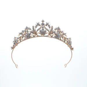 Baroque Crystal Rhinestone Pageant Hair Crowns Headdress Accessories Princess Prom Pageant Wedding Tiara and Crown