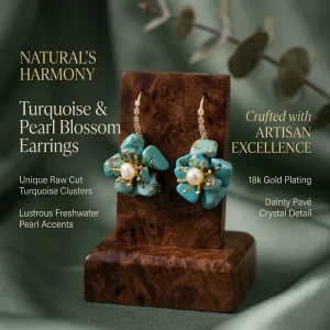 Baroque Pearl Earrings Drop Design Irregular Pearl Lightweight Women Daily Wear Fashion Jewelry Accessory