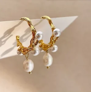 Baroque Pearl Earrings, Versatile Pendant Earrings, for Women