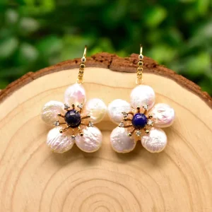 Baroque Pearl Earrings Vintage Style Natural Pearl Unique Shape