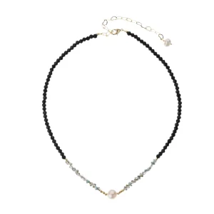Baroque Pearl Fashion Statement Jewelry Women Luxury Gold Black Crystal Beaded Natural Pearl Chocker Necklace