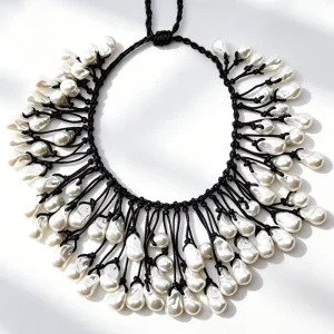 Baroque Pearl Hand-Woven Rope Multi-Layer Necklace