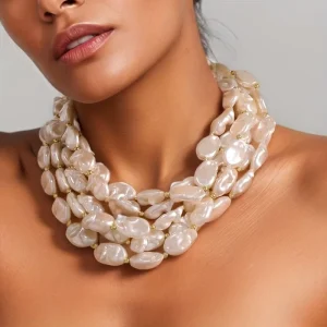 Baroque Pearl Necklace for Layered Wearing