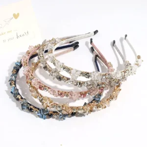 Baroque Women Hair Accessories Trendy Fashion Design Hairbands Crystal Headband Colorful Rhinestone Headband