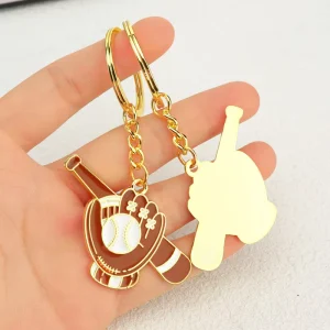 Baseball Glove Keychain Baseball Sports Event Gift Bag Charm Enamel Metal Keychain