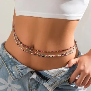 Beach Bead Belly Button Waist Chain Sexy Trendy Wedding Engagement Gift Fashion Jewelry Body Chain