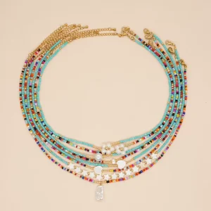 Bead Heart Shell Bohemian Necklace Miyuki Chains Religious Style Summer Fashion Jewelry for Women and Gifts