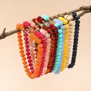 Beaded Jewelry Bohemian Style Colorful Simple and Versatile High End Fashion Resin Beaded Necklaces for Women