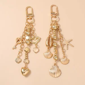 Beaded Starfish Key Ring Key Chain Love Key Chain Bag Pendant Accessories