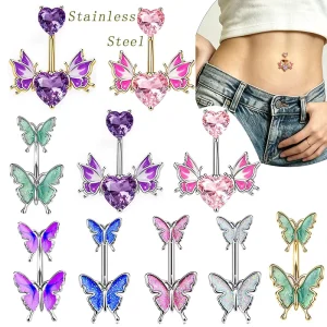 Belly Button Ring Body Jewelry for Women 14G Summer Fashion