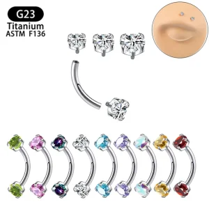 Belly Ring Piercing Jewelry Titanium Bending Bar Ear Stud Body Accessory
