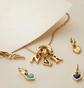 Bespoke 925 Sterling Silver Charm With Clasp For Bracelet Necklace Initial Charm Custom Real Gold Vermeil Jewelry OEM ODM