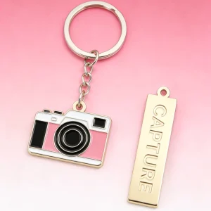 Bespoke Custom Metal Keychain with Logo Personalized Zinc Alloy Key Ring for Office Branding Promotional Gift Bulk Order