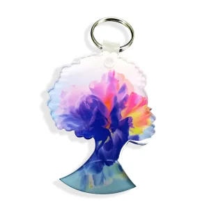 Best MOM’s Gift Women Head Photograph Keychain Sublimation Custom Face Printing Key Tag
