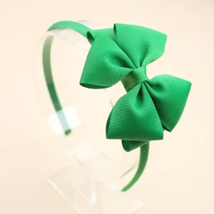 Best Quality 4.3”back to School Hair Bows Clips Girls Pinwheel Solid Color Grosgrain Ribbon Headband Kids Hair Bow Accessories