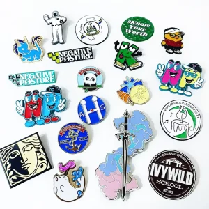 Best Quality Custom Company Logo Cute Metal Brooches Souvenir Badge Fashion Decorative Hard Soft Enamel Lapel Pins
