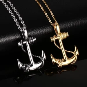 Best selling Accessories Pirate Ship Anchor Necklace Fashion Hip hop Men’s and Women’s Accessories Necklace