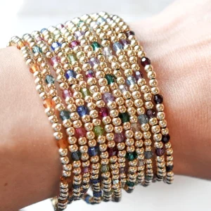 Bileklik Women Fashion Handmade Jewelry Multicolor Crystal 18K Gold Plated Beaded Bracelets Friendship Gifts