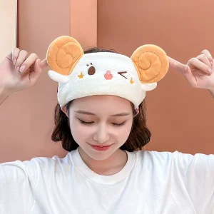 Bilov Cartoon Embroidery Women’s Headband Hair Accessories for Makeup SPA Hair Band