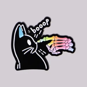 Black Cat Enamel Pin Cute Brooch Lapel Pins Badge on Backpack Clothing Accessories Fashion Jewelry Friends Gifts