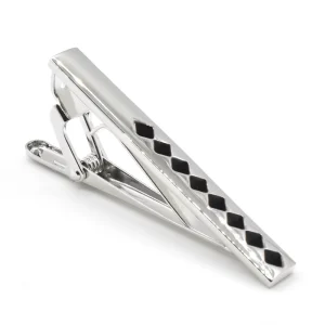 Black Enamel Elegant Tie Clips Custom Mens Suit Shirt Fashion Accessory Tie Pin Wedding Tuxedo Trendy Jewelry Gift Set