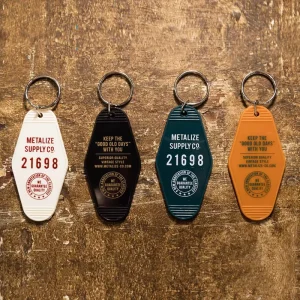Blank Motel UV Printing Plastic Hot Stamp Key Chains Glitter Acrylic Motel Keychain Custom Design Keyring Hotel Key Chain