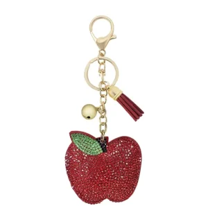Bling Keychain for Girl and Women Backpack Accessory Purse Charm Cute Gift Tassel Rhinestone Key Chain Key Fob Teacher Keychain