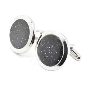 Bling Sand Agate Stone Elegant Cufflinks Custom Mens Suit Shirt Fashion Accessory Wedding Tuxedo Trendy Jewelry Gift