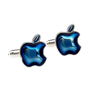 Blue Enamel Novelty Cufflinks Custom Men’s Suit Shirt Fashion Accessory Trendy Wedding Tuxedo Jewelry Gift Set Parties