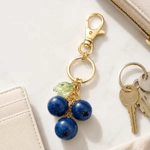 Blueberry Keychain Bag Charm Women Handbag Ornament Exquisite Car Accessories