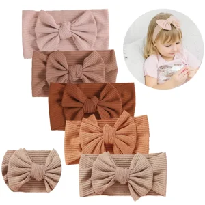 Bob 002 Bow Knotted Baby Headbands Newborn Elastic Baby Hair Accessories Hair Accessories for Kids