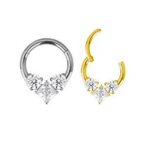 Body Jewelry Hinged Hoop Ring in Implant Grade Titanium for Ear Piercing