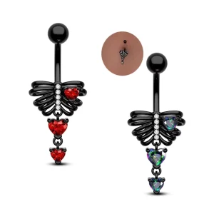 Body Jewelry Navel Piercing 14G Stainless Steel Heart Belly Ring Gold Body Piercing Jewelry for Wedding