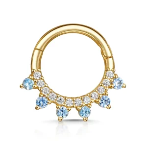 Body Pierced Cartilage Round Nose Open Ring Zircon Fashion Nose Ring Earrings