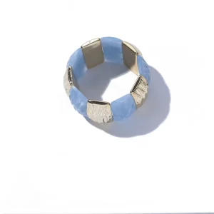 Bohe Acrylic Resin Colorful Geometric Pattern Elastic Bracelets for Women’s Bangle Trendy Gift