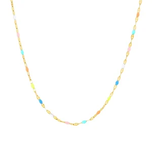 Bohemia Beaded Choker Necklace 18k Gold Round Bead Necklace for Women