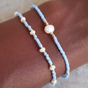 Bohemian Freshwater Pearl Beaded Bracelet Boho Glass Beads Handmade Woven Adjustable Fashion Jewelry Bracelets for Women