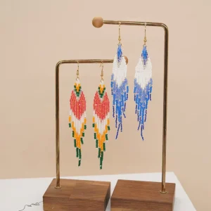 Bohemian Summer Beach Girl Women Handmade Earring Long Tassel Colorful Fashion Jewelry Miyuki Bead Earring