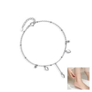 Boho Ankle Bracelets Love Heart Tassel Anklet Barefoot Sandals Foot Jewelry for Women and Teen Girls
