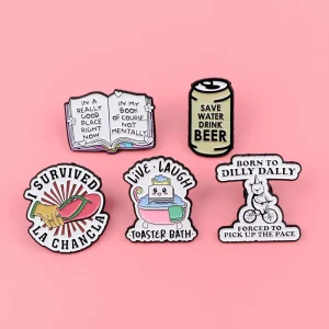 Book Cats Enamel Pins Band Enthusiast Metal Brooch Accessory Gifts Badge Fashion Jewellery