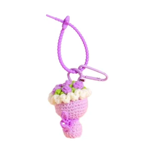 Bouquet Keychain Sunflower Rose Silicone Cord Bag Charm Street Stall Small Merchandise