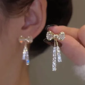 Bow Earrings Fashion Temperament Earrings Korean New Trendy Design Earrings Women