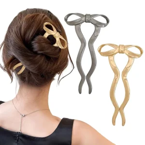 Bow Hairpin for Women Simple and Fashionable Hair Accessories Bride’s Hair Tied up Daily Hair Accessories