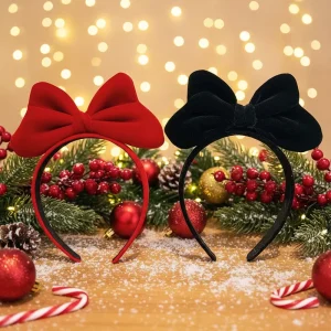 Bow New Red Handmade Sweet Women’s Cute Hairband Headband Christmas New Year Princess Headdress Hair Accessories